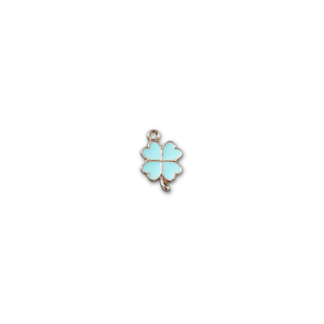 BLUE 4 LEAF CLOVER CHARM