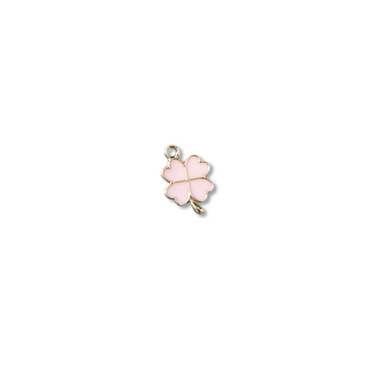 PINK 4 LEAF CLOVER CHARM