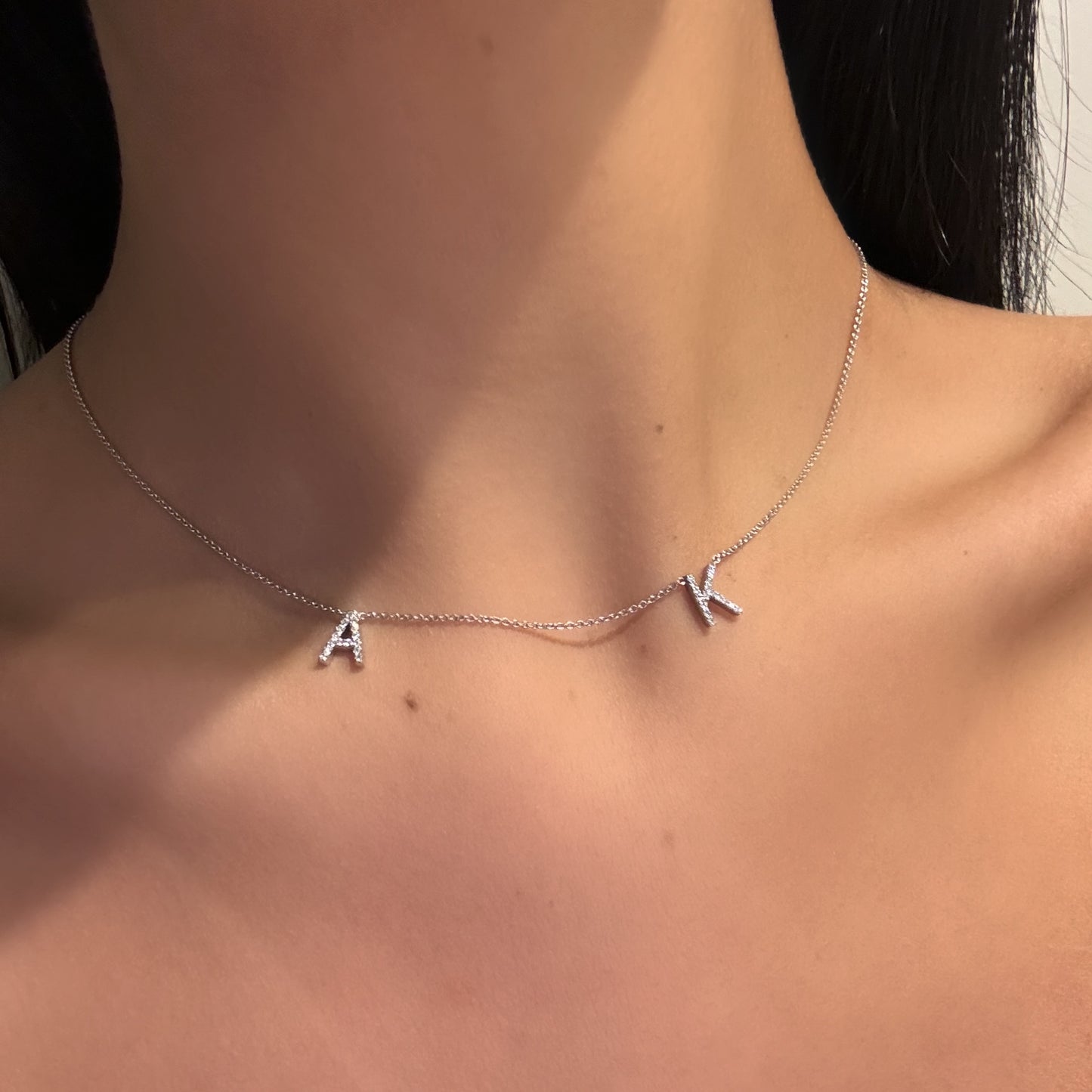 Diamond Letter Necklace