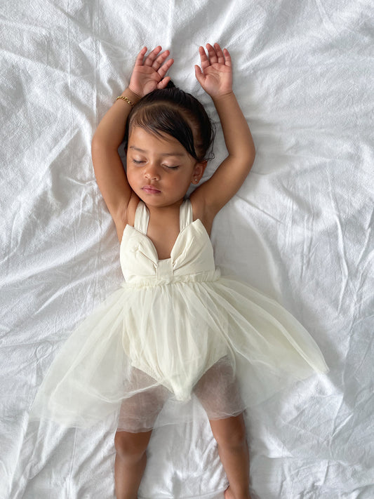 Cloud Bow Tutu Romper