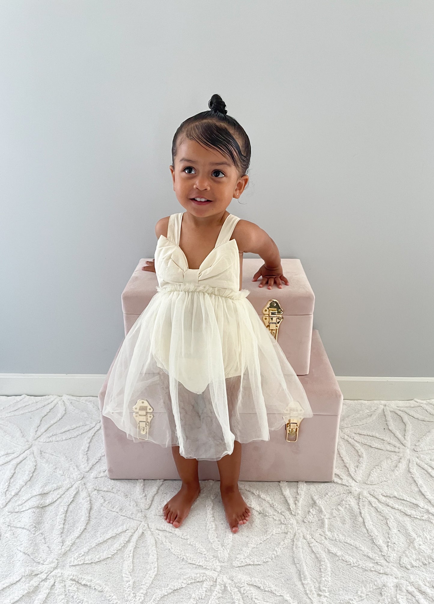 Cloud Bow Tutu Romper