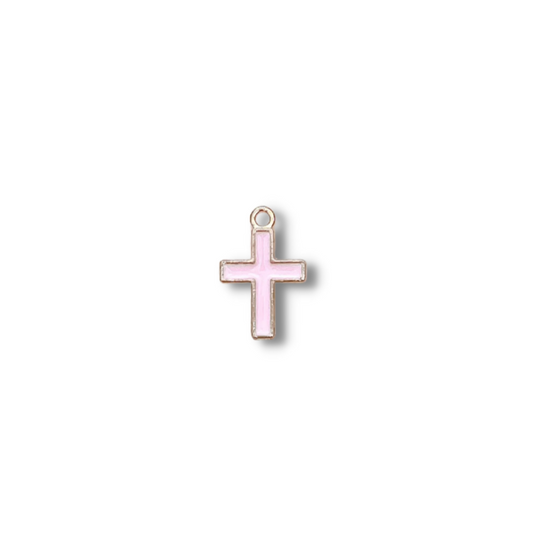 PINK CROSS CHARM