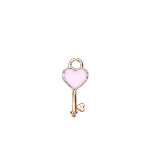 PINK KEY CHARM