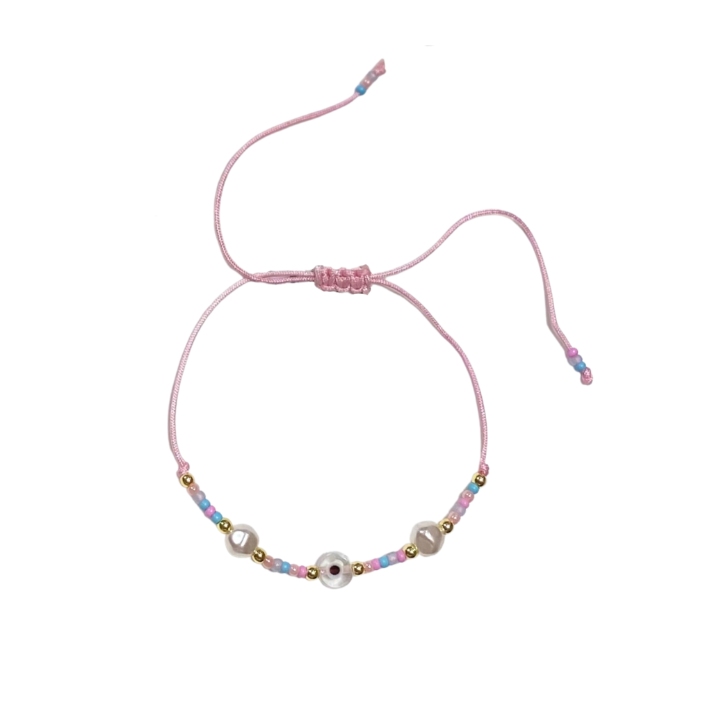 Candy Pink Mati Eye Bracelet – Keepsake Baby Co