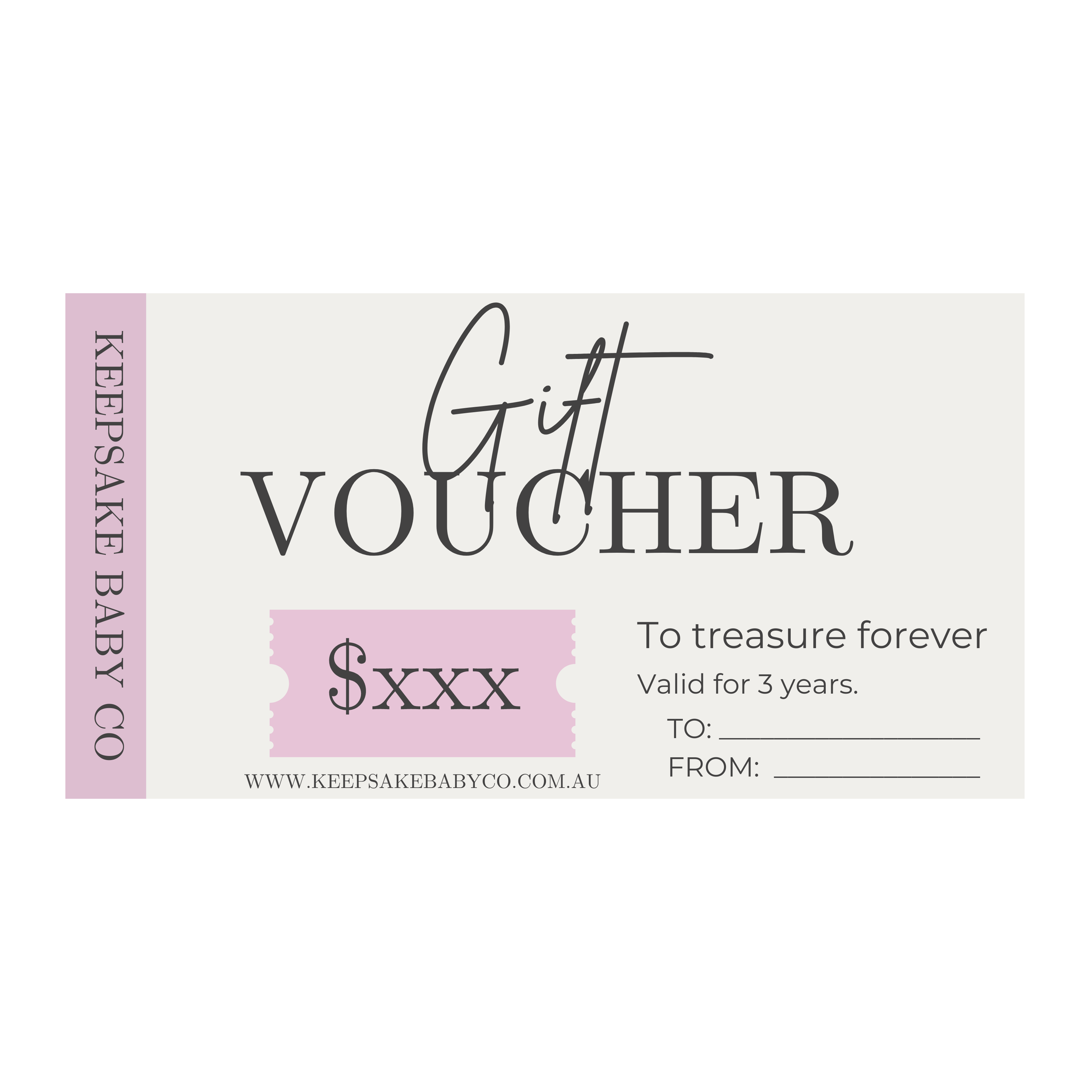 Gift Voucher Card - Printable – Keepsake Baby Co